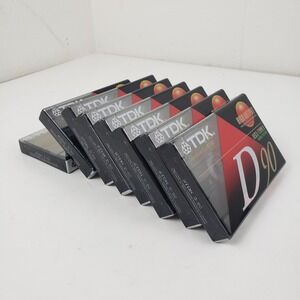 Lot of 8 TDK D90 Blank Audio Cassette Tapes 90 Min High Output Type I New Sealed